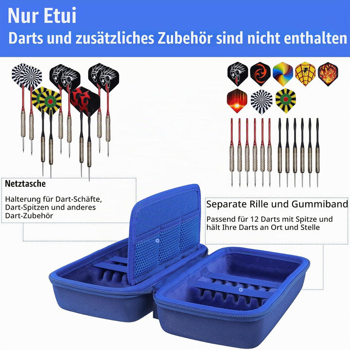 co2CREA Harte Eva dartpfeiletui für 12 Stahlspitze oder weiche Spitze Darts, Dart Hülle mit Mehreren