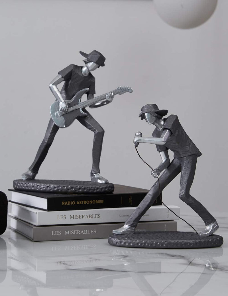 Amoy-Art Musik Figuren Skulptur Modern Dekor Statue Wohnzimmer Kunst Arts Polyresin Geschenk 22cm