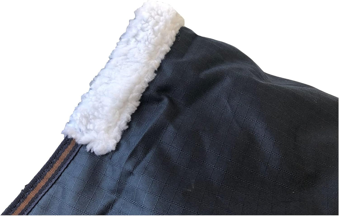 RL24 - Winterdecke 200g Füllung 600D BASICLINE dunkelblau/braun 95cm Dunkelblau/Braun (Altes Modell)