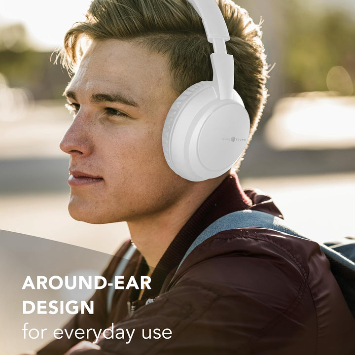 Music Sound Boost, Kabellose Around-Ear-Kopfhörer mit integriertem Mikrofon, 3 EQ-Modi, bis zu 8 Stu