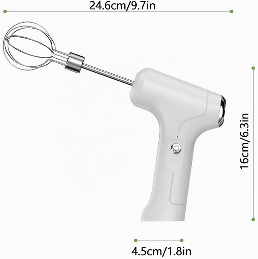 Elektrischer Schneebesen, Tragbarer Handmixer USB Wiederaufladbare Handheld -Eierschläger für Schlag