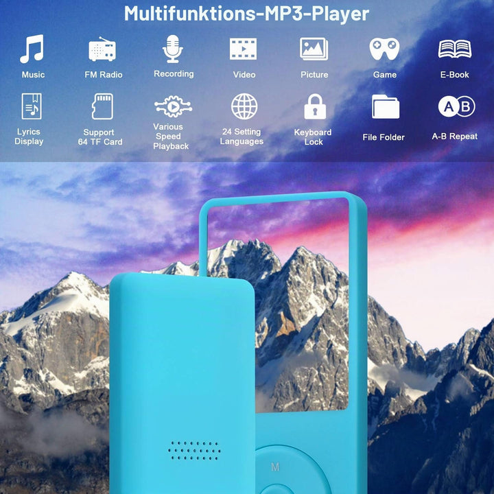8GB Tragbare MP3 Musik Player, Support bis zu 64GB SD Speicherkarte, Lossless Sound HiFi MP3 Player,