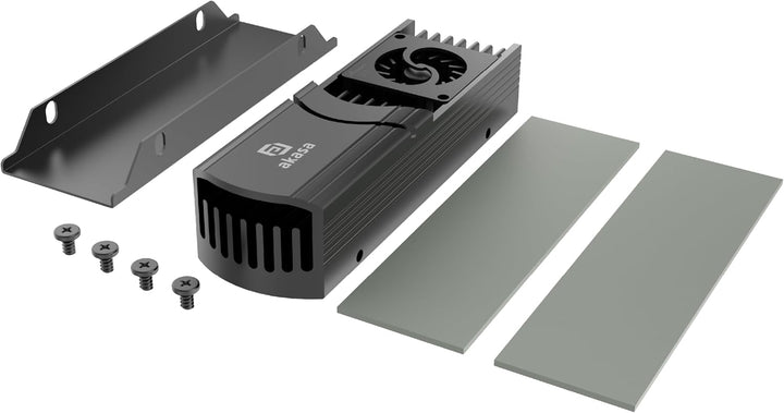 Akasa Gecko Pro LX, M.2 NVMe PCIe 5.0, Aluminium High-Speed Built-in Fan Heatsink Cooler, Support 22