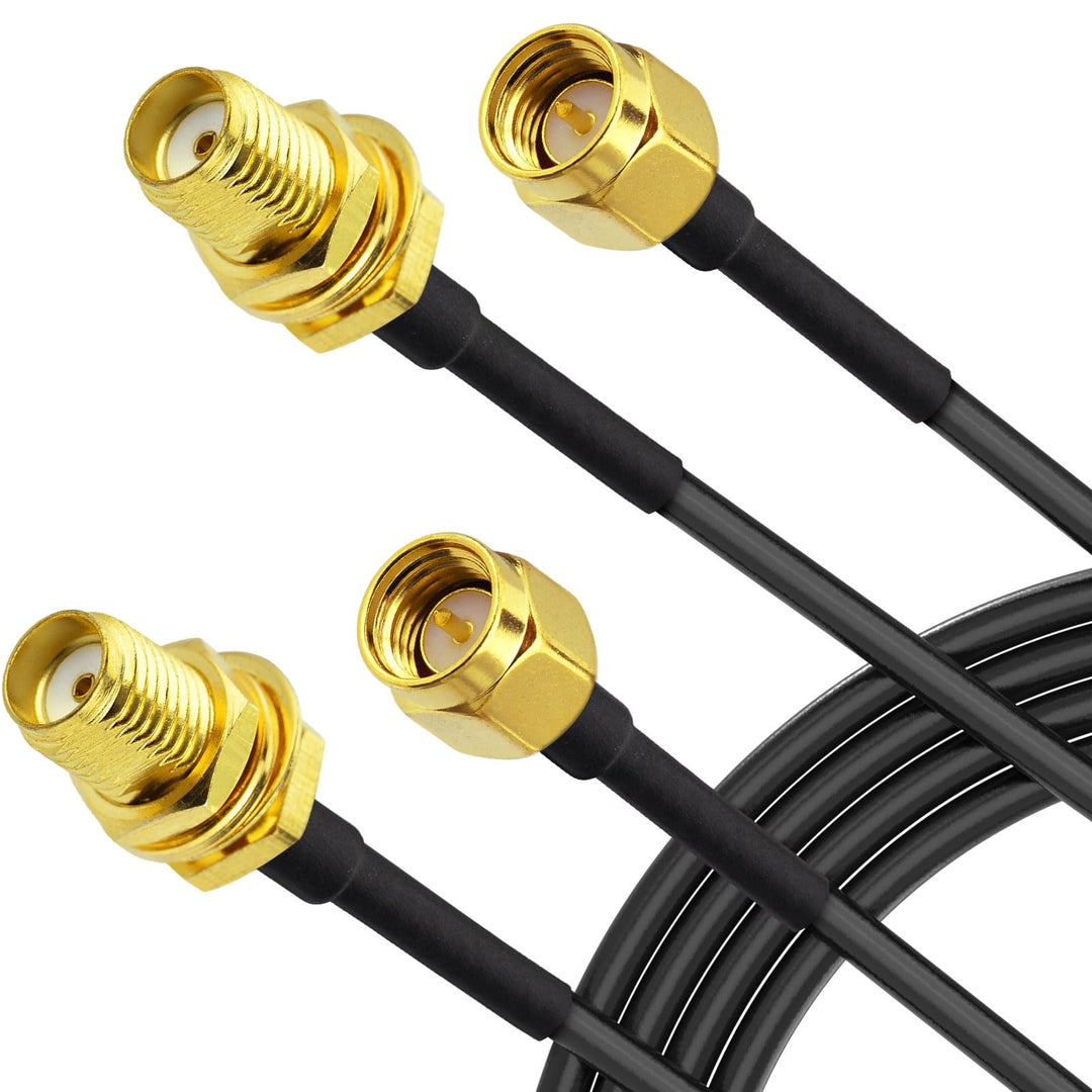 Superbat SMA Kabel WLAN Antenne verlängerungskabel 5m 2Stk:SMA-Stecker auf Buchse Kabel, Verlustarme