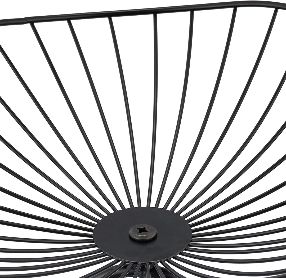 Relaxdays Etagere, 3 stöckig, Metall, HBT: 34x49x31,5 cm, Lotusblatt-Design, Früchtekorb für Obst &