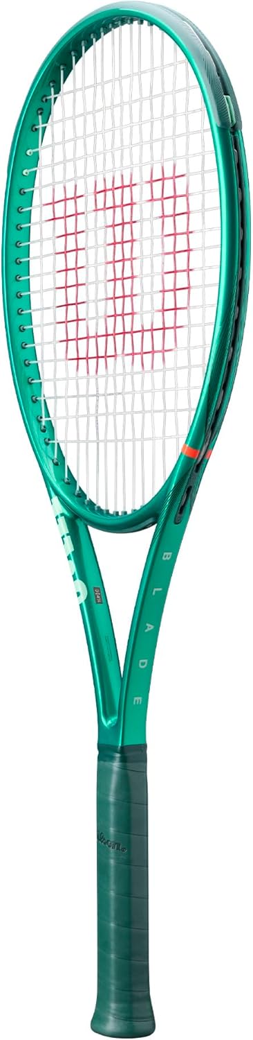 Wilson Tennisschläger Blade 98 V10 für Erwachsene, Griffgrösse 2-4 1/4", Schnürung mit natürlichem G