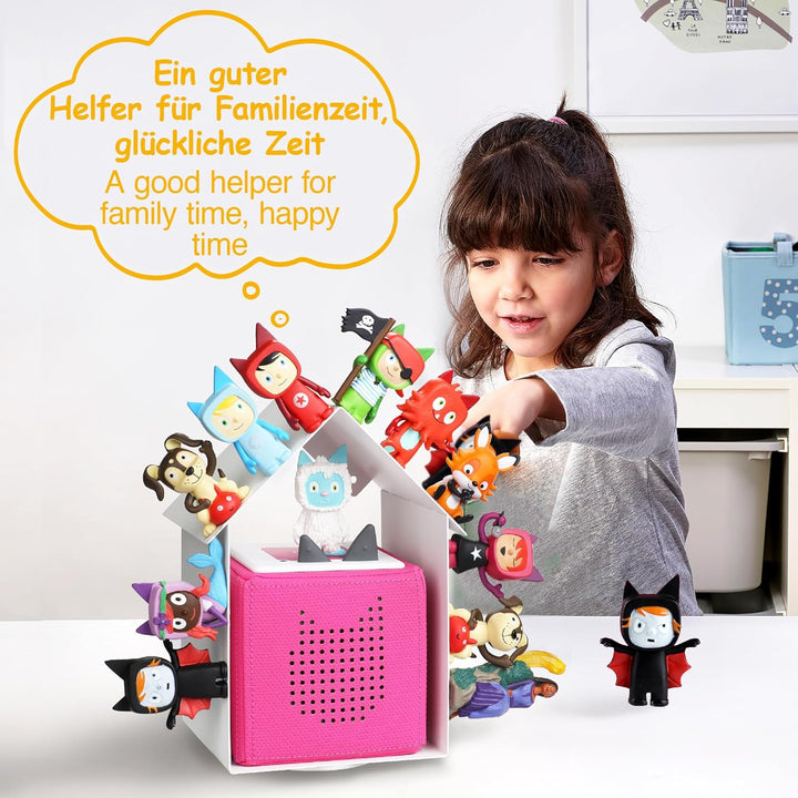 Hausform Tonie Regal vollständig magnetisches Toniebox Regal für mehr als 40-50 Figuren + Box Tonier