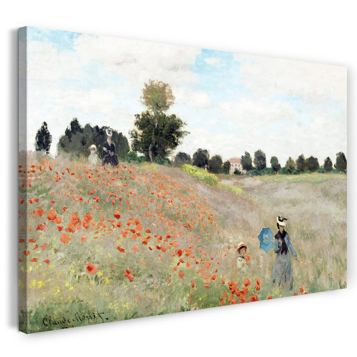 Printed Paintings Leinwand (80x60cm): Claude Monet - Mohnfeld 80x60 cm, 80x60 cm