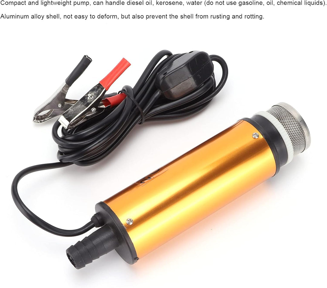 DC 24V Kraftstoffförderpumpe Elektrische Tragbare Mini-Aluminiumlegierungsschale Zum Pumpen von Dies