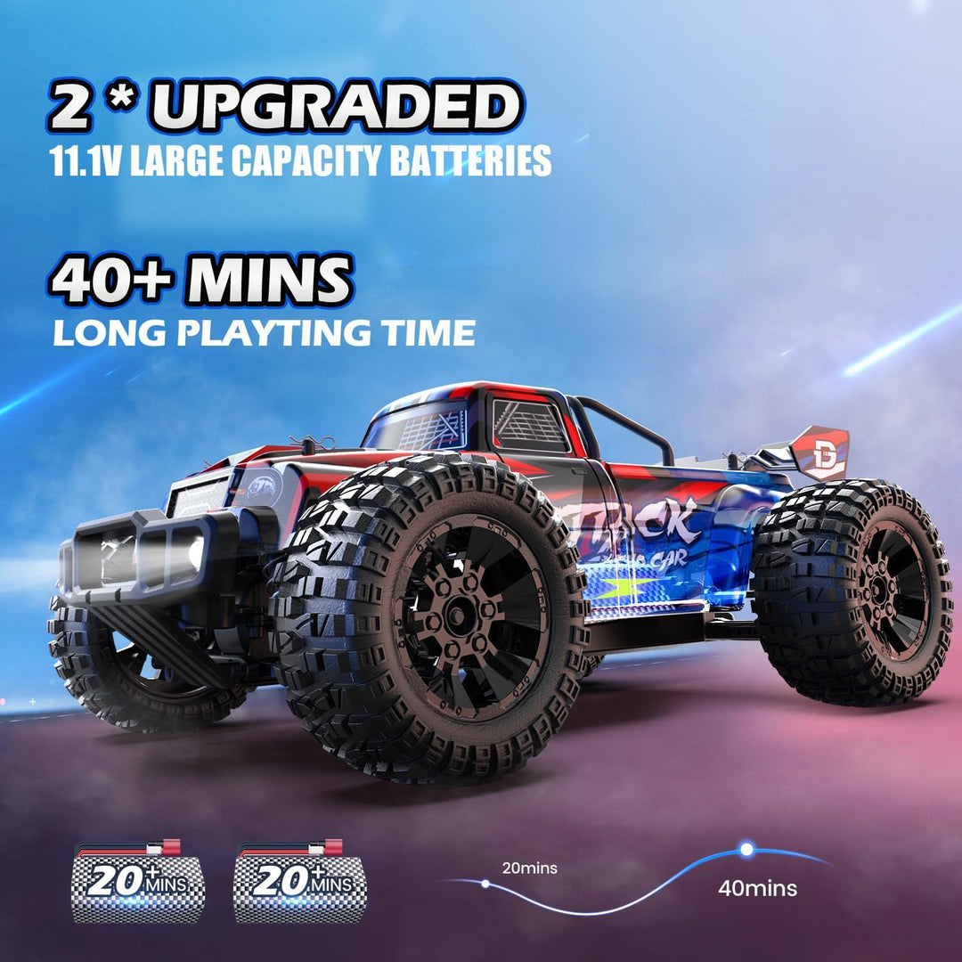 DEERC Ferngesteuertes Auto 1:10 Massstab schnelles Bürstenloses, für Erwachsene, 4WD 60+ KM/H Hohe G