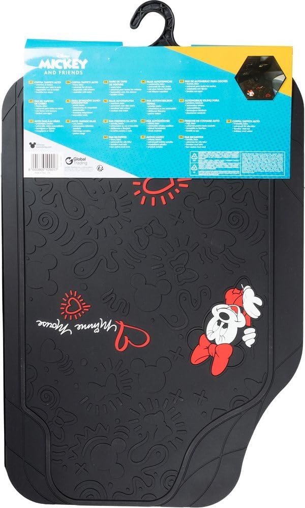 TataWay - Minnie Mouse Automatten | Universalgrösse 44x65 cm | Aus PVC | Disney Micky Maus Auto Zube