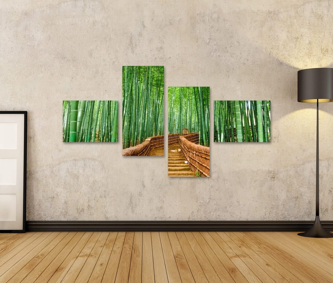 islandburner Bild auf Leinwand Kyoto Japan Bambuswald Bilder Wandbilder Poster Leinwand 150x80cm - 4