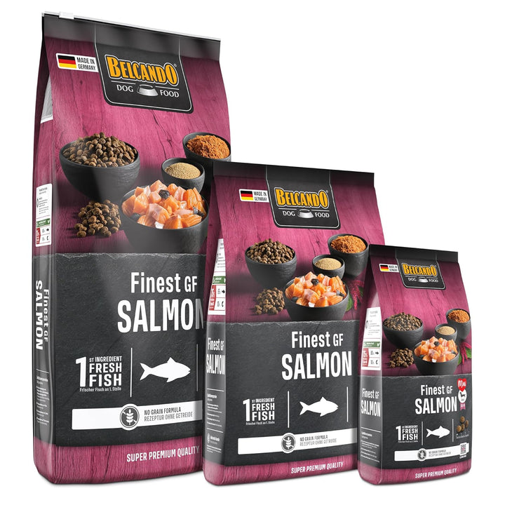 Belcando Finest GF Salmon [4 kg] getreidefreies Hundefutter | Trockenfutter für kleine &amp; mittlere Hu
