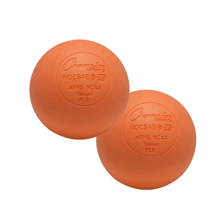 Champion Sports LBO2SET Offizielle Lacrosse-Bälle, 2 Stück. Orange, Orange