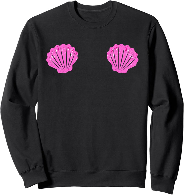 Meerjungfrauen Muscheln BH Rosa Kostüm Grafik Sweatshirt