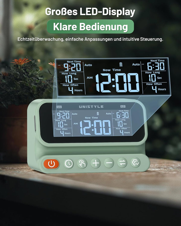 Unistyle Automatische Bewässerung, Doppelpumpe, Einstellbare Wassermenge, Pflanzenbewässerung indoor