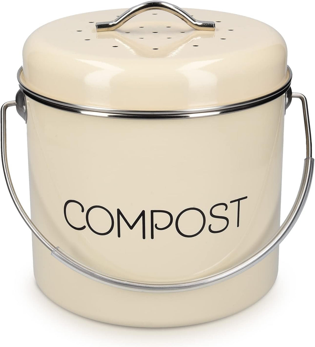 Navaris Komposteimer Mülleimer Abfalleimer für Biomüll - 5l Eimer für Müll - Bioabfallbehälter mit S