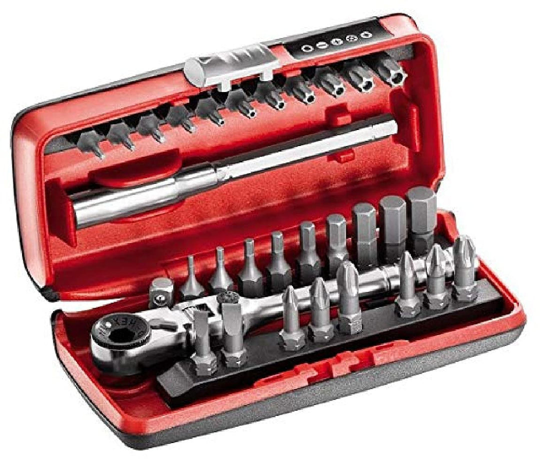USAG U06060012 - 606 1/4" SK - Bit-Sortiment mit Umschaltknarre (31-teilig) Einsätze, Einsätze