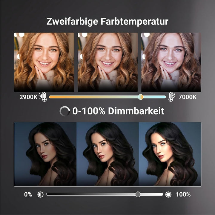 NEEWER 12" Selfie Ringlicht mit App Steuerung/Fernbedienung/Stativ, 3200mAh, zweifarbige LED, CRI 95