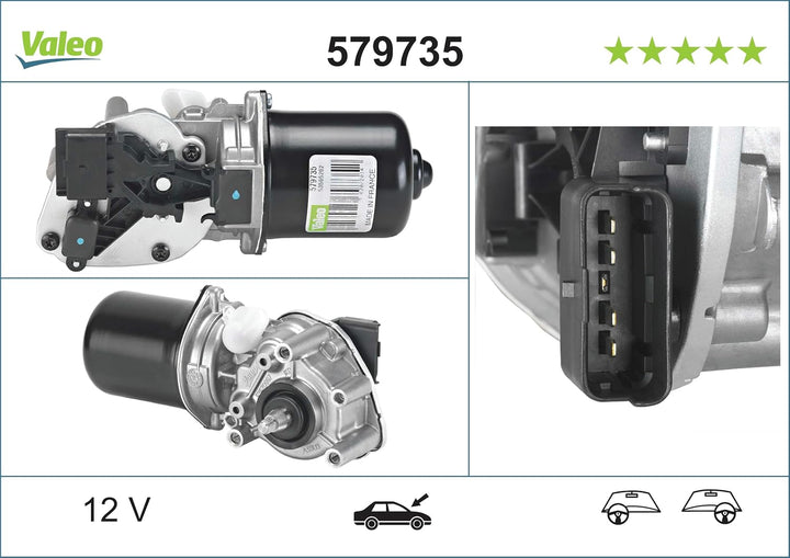 VALEO 579735 Wischermotor VALEO Wischermotor Vorn 579735 RENAULT SCENIC GRAND SCENIC II JM01