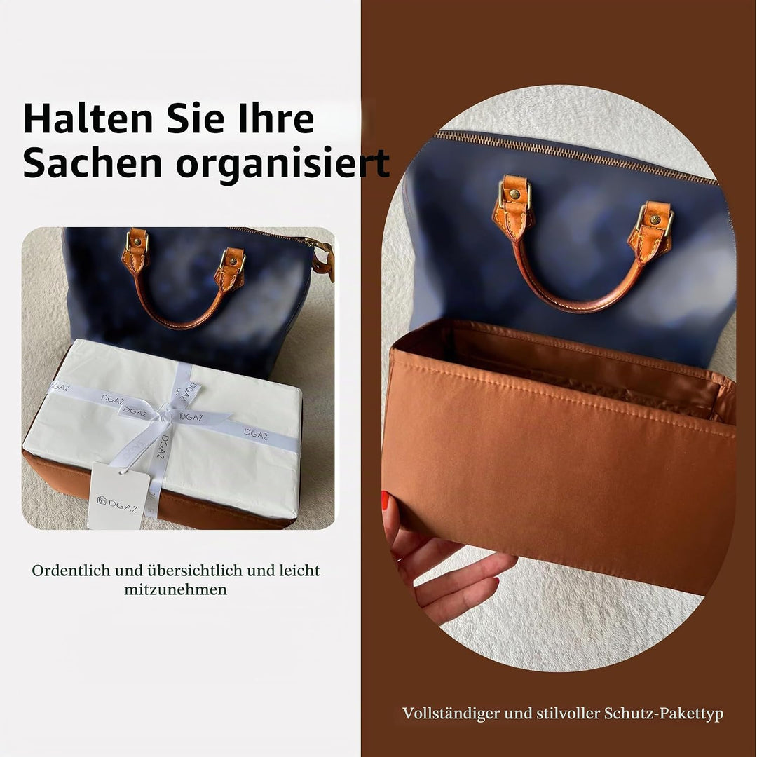 DGAZ Handtasche Tasche Organizer, Seide Innentaschen für LV Speedy Nano/20/25/30/35/40/45 Tasche, Le