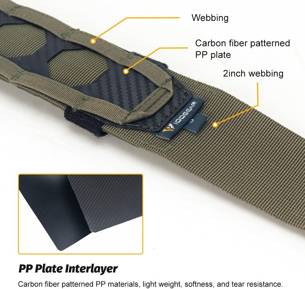 IDOGEAR Taktischer Gürtel 2 Zoll Quick Release Rigger Combat Belt mit 1,5 Zoll Innengürtel Haken und