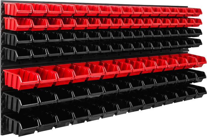 SimpleThing Lagersystem Werkstattregal | 172 x 78 cm | 110 stck. Box | Wandregal mit Stapelboxen - W