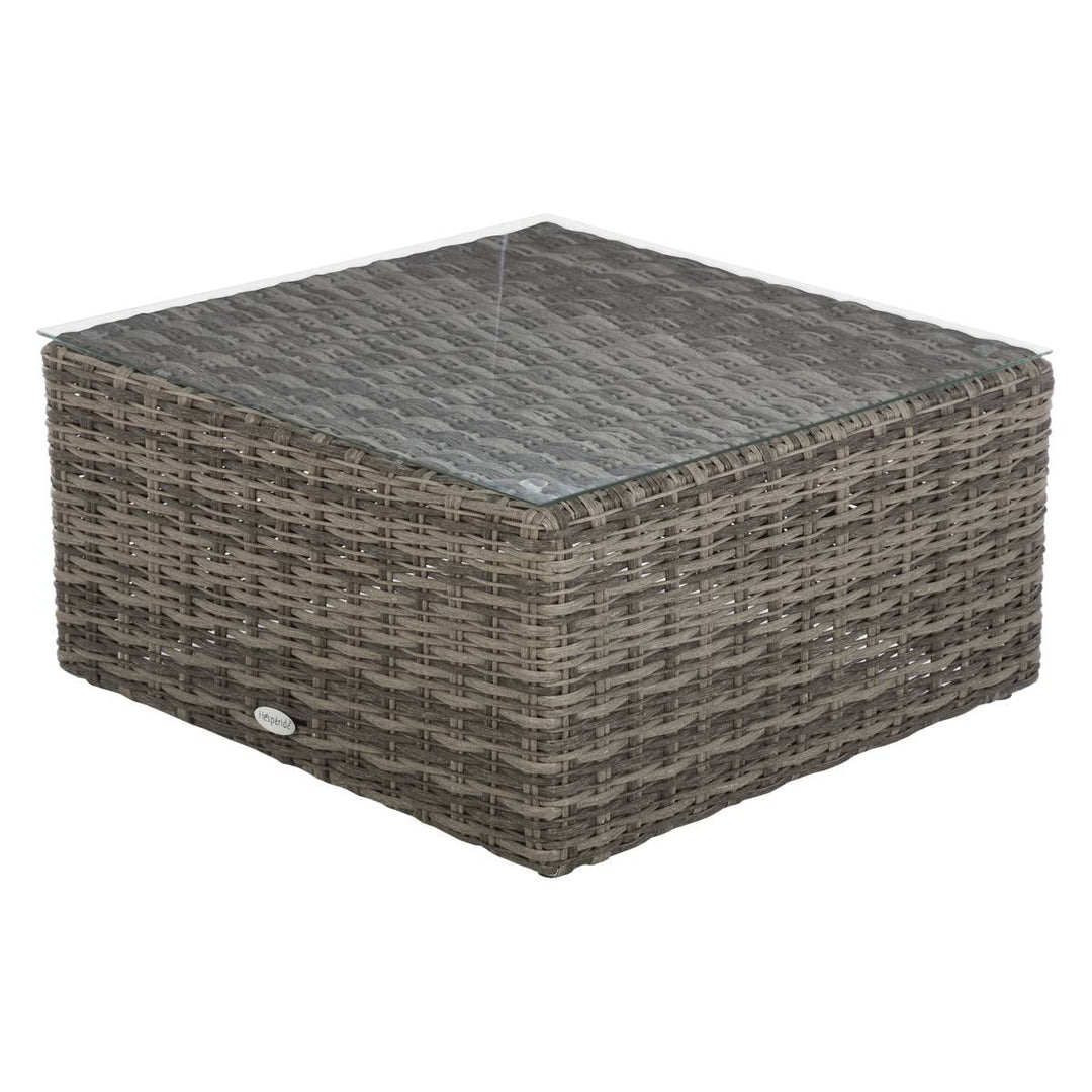 Hespéride Quadratischer gartencouchtisch mooréa Terre d Ombre 72x72x36cm aus epoxybehandeltem Alumin