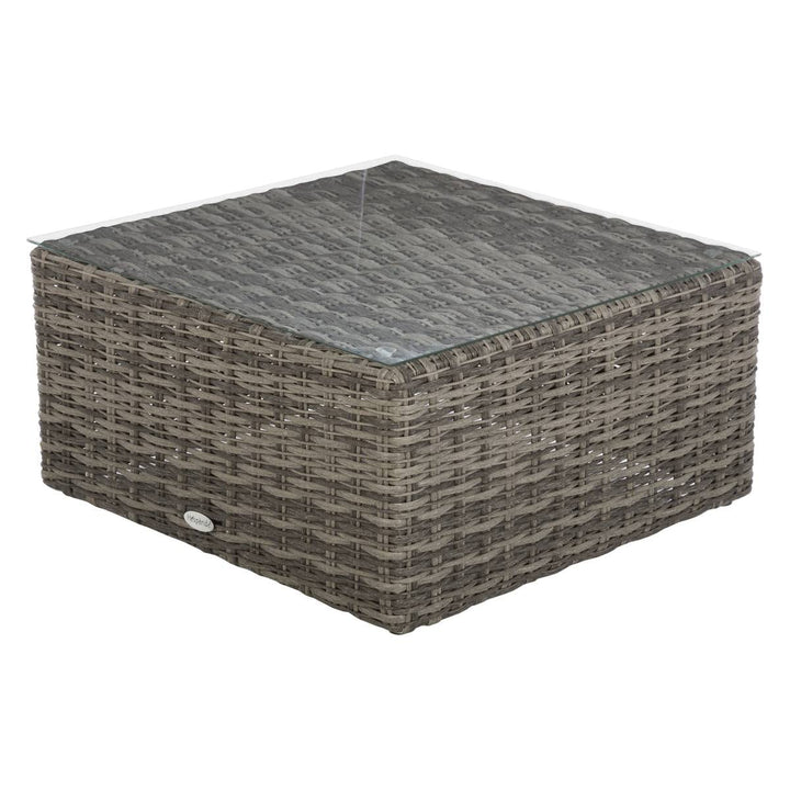 Hespéride Quadratischer gartencouchtisch mooréa Terre d Ombre 72x72x36cm aus epoxybehandeltem Alumin