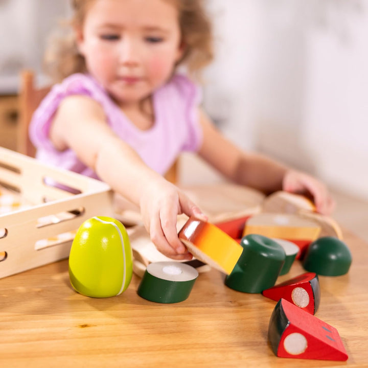 Melissa & Doug Schneiden von Essen aus Holz | Fantasiespiel | Essensspiel | 3+ | Geschenk für Jungen