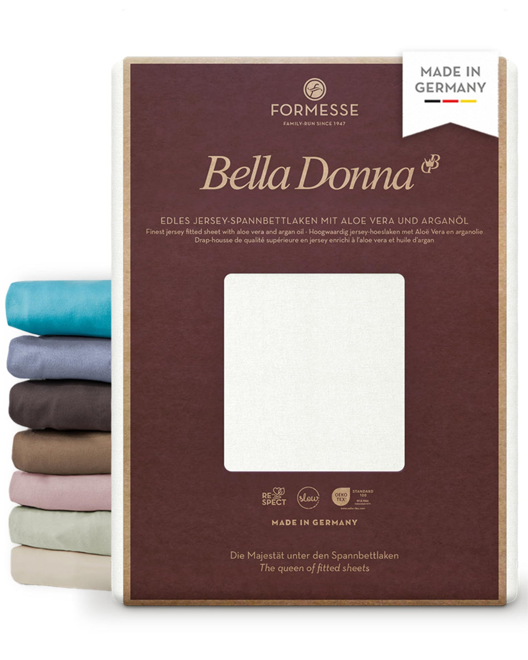 Bella Donna Boxspring Topper Spannbetttuch La Piccola wollweiss, 180x200 cm