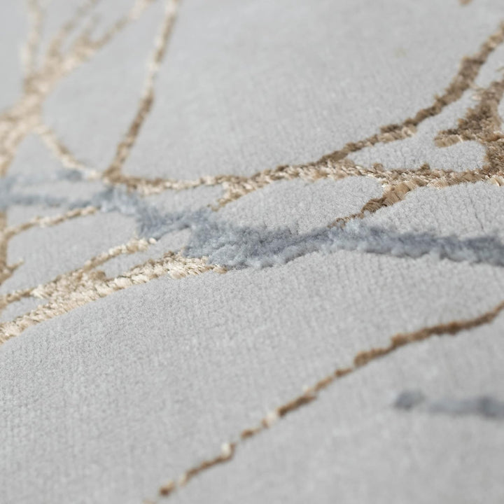 Teppich-Traum LÄUFER Designer Teppich Flur Wohn- & Schlafzimmer abstraktes Ästemuster Gold Grösse 60
