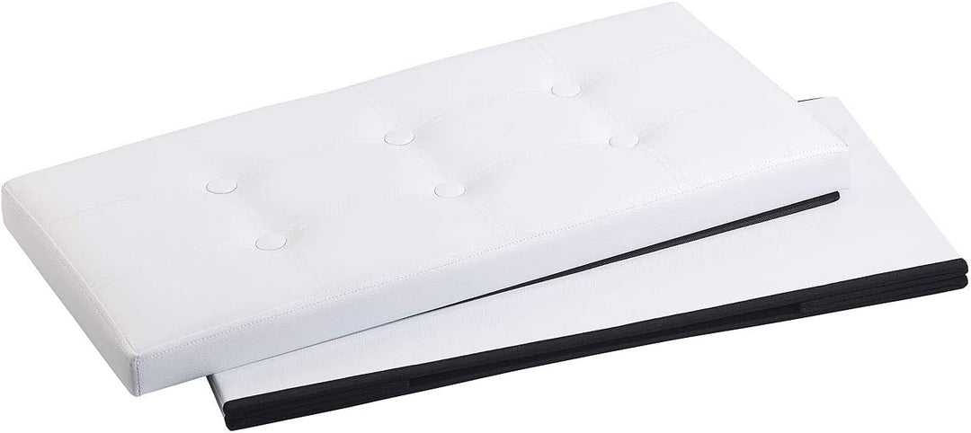 infactory Faltbox und Hocker: 2er-Set Faltbare 2in1-Sitzbänke und -truhen, 80 l, bis 300 kg, weiss (