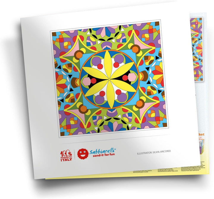 Sabbiarelli Sand-it For Fun – Poster Mandala – 1 Selbstklebendes Maxi-Motiv 41 x 41 cm für Sand Art