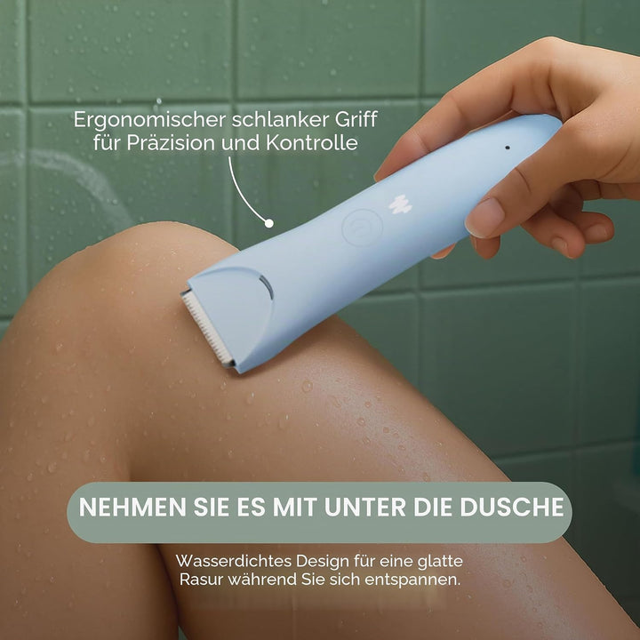 MERIDIAN Schlanker Trimmer, Scham- & Körperhaarschneider, Bikini-Haarentfernung, keine Kerben, Rasie