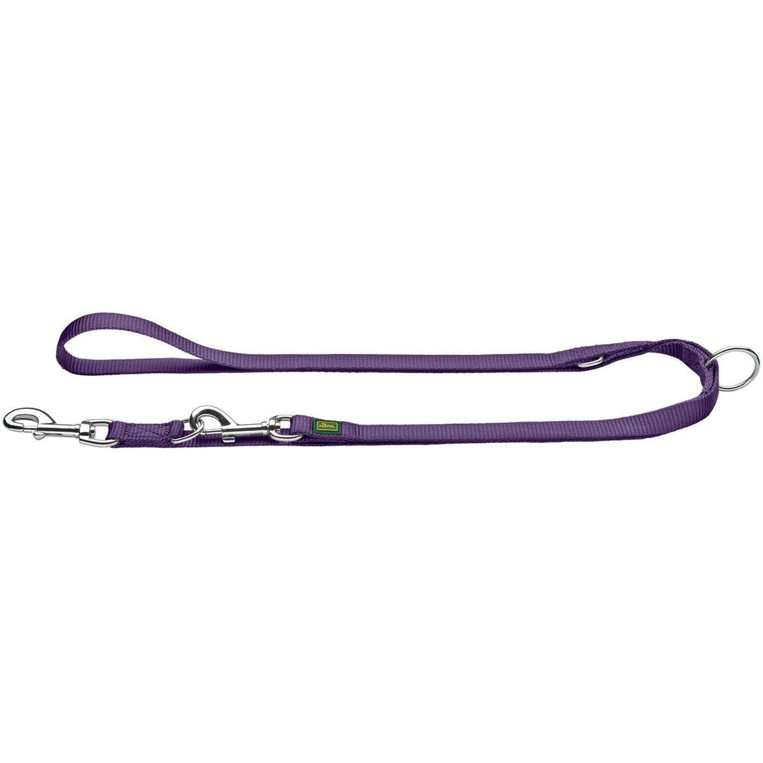 HUNTER Verstellbare Hundeführleine, Farbe: braun, 3-fach verstellbar, robustes Nylon, pflegeleicht,