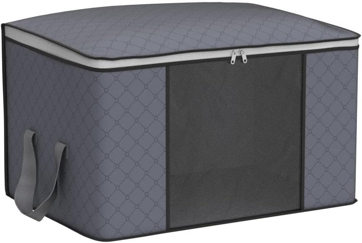 AIOR 4 Stück 90L Gross Aufbewahrungstasche, Faltbare Unterbett Kleideraufbewahrung Schrank Organizer