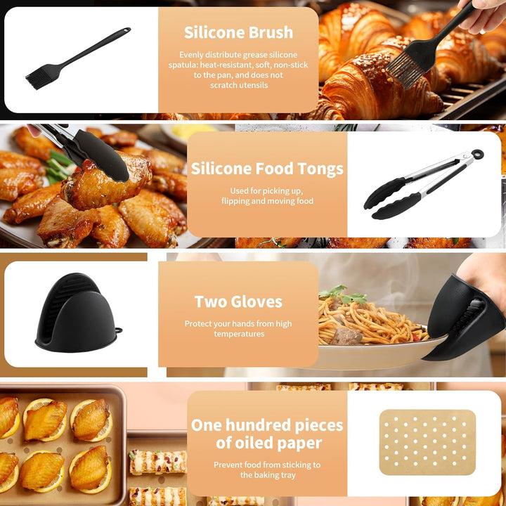 Zubehör für die Ninja Foodi FlexDrawer 10,4L Heissluftfritteuse AF500EU (20PCS),Silikonform für Airf