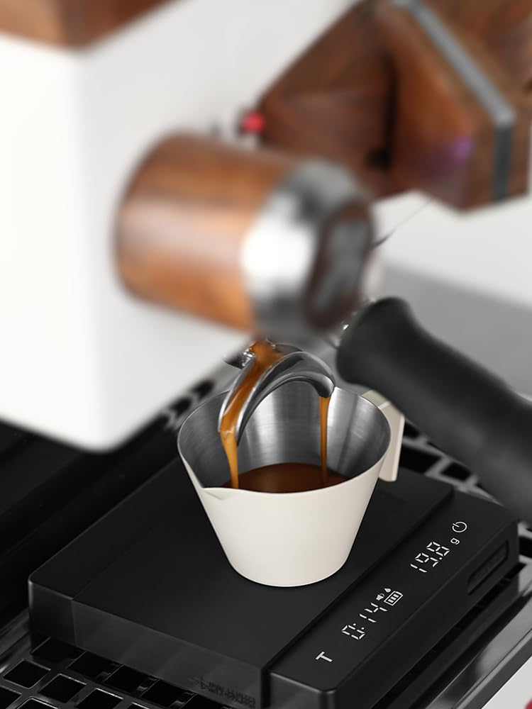 MHW-3BOMBER Kaffeewaage mit Timer & Echtzeit-Durchflussrate, Digitale Präzisionswaage 0,1 g für Espr