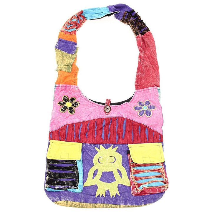 Bohemian Hippie Crossbody Umhängetasche Sling Slouch Hobo Baumwolle Handgefertigte Verschiedene Must