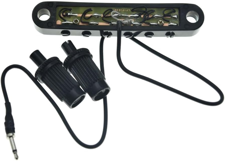 KAISH Tune-o-Matic Piezo Guitar Bridge Pickup LP Piezo Guitar Bridge Pickup für Les Paul Schwarz, sc