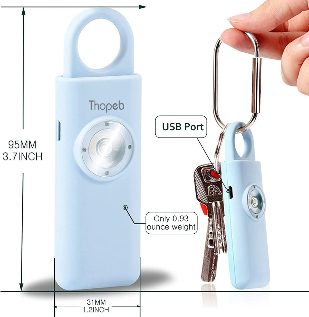 Thopeb® Persönlicher Birdie-Sicherheitsalarm-Schlüsselanhänger für Damen, für Selbstverteidigung, 13