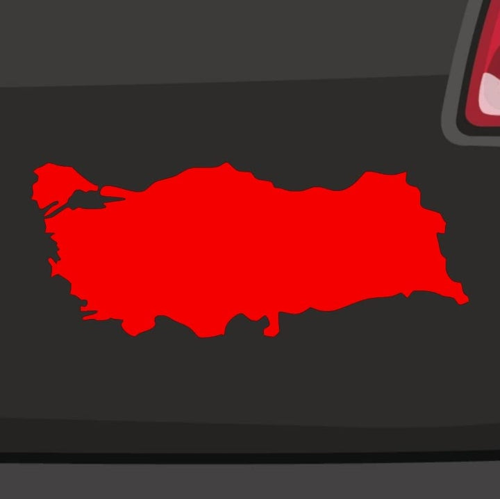 Türkei Umriss Aufkleber -6 Grössen- Bosporus Istanbul Side Ankara Antalya Urlaub XXL-46x18cm 31-Rot,