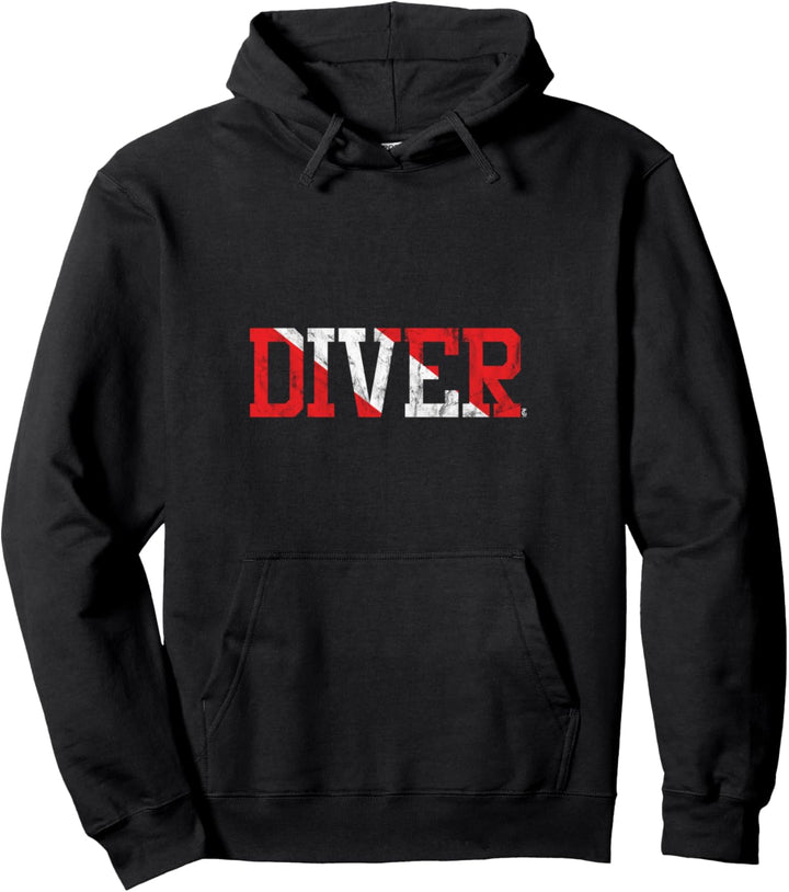 Taucher Diver Flagge Tauchen Scuba Tauch Geschenk Pullover Hoodie