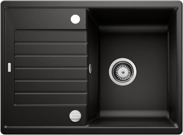 BLANCO ZIA 45 S Compact | SILGRANIT schwarz | Einbauart: Einbau von Oben | reversibel | mit Ablauffe