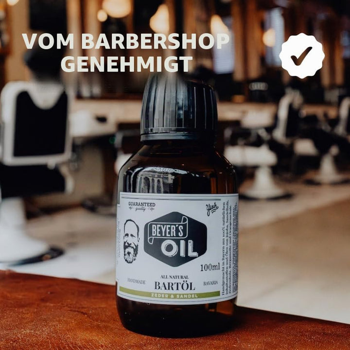 Beyer’s Oil Bartöl Zeder &amp; Sandel XXL 100ml - 100% natürliche Bartpflege - Macht den Bart weich und