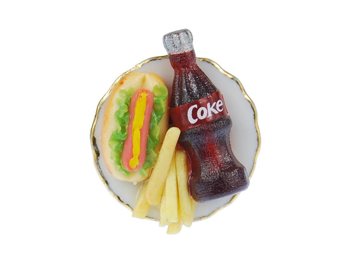 Miniblings Fast Food Ring Fingerring Limo Pommes Hot Dog Essen Limonade - Handmade Modeschmuck I Fin