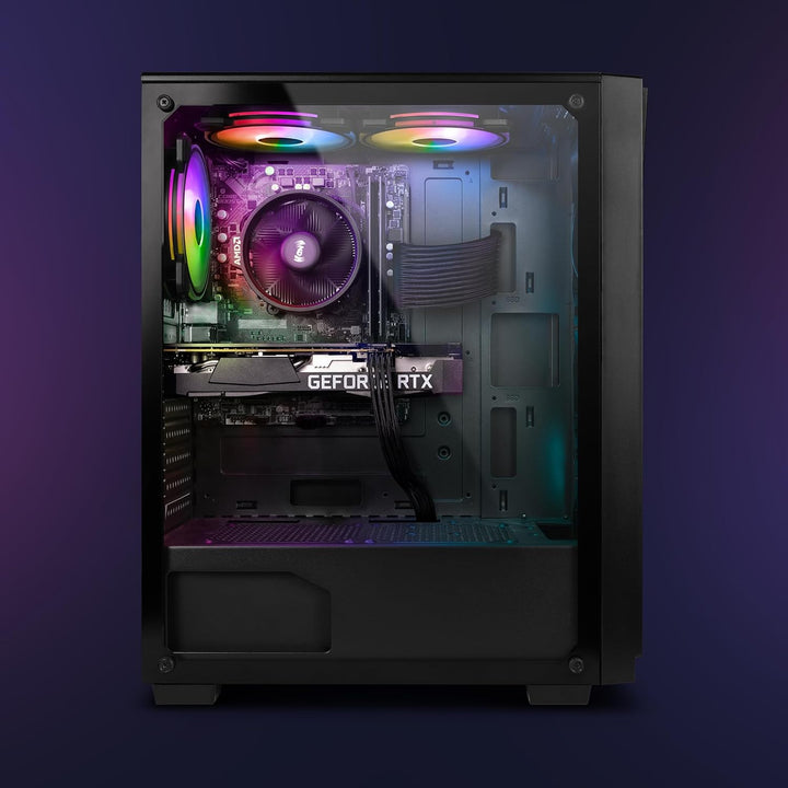 Vibox V-68 Gaming PC Set Komplett • Monitor 24 Zoll • AMD Ryzen 5 5500 4,2GHz • RTX 3050 6GB • 16GB