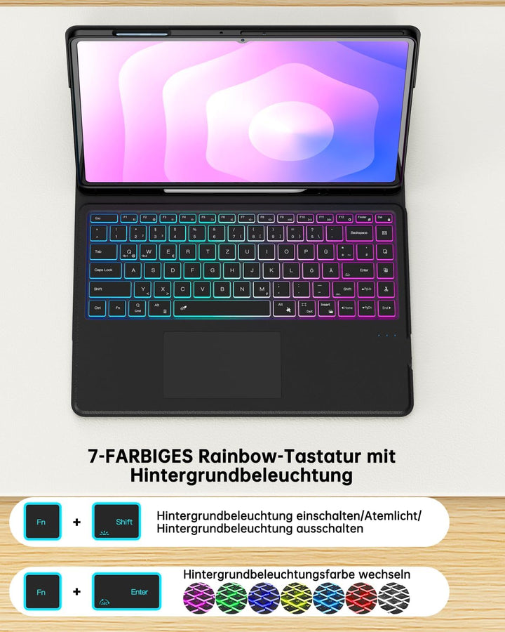 Ai Key Tastatur für Samsung Galaxy Tab S11 Ultra/S10 Ultra/S9 Ultra/S8 Ultra 14,6" : DEX-Modus mit e