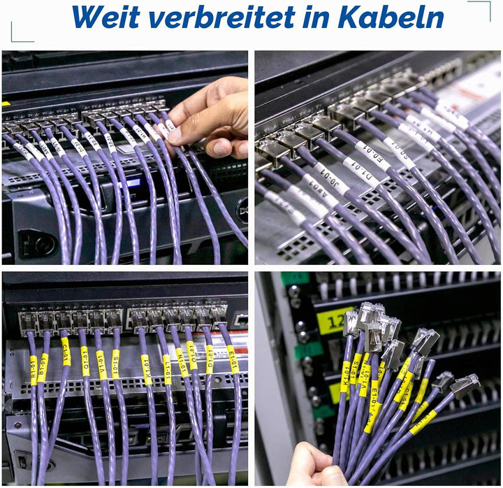 MarField HSe-251 23.6mm Schrumpfschlauch Schriftband Kompatibel mit Brother P-touch HS HSe251 Heat S